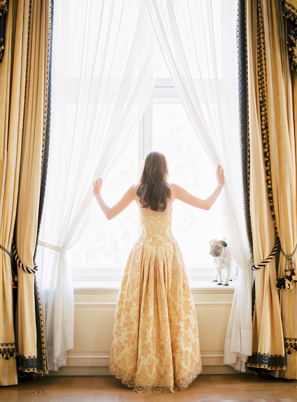 Gold wedding dress