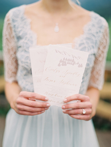 Blue wedding dress