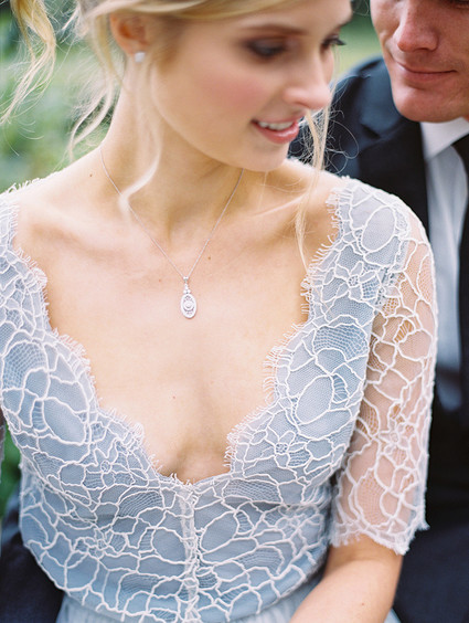 Blue wedding dress