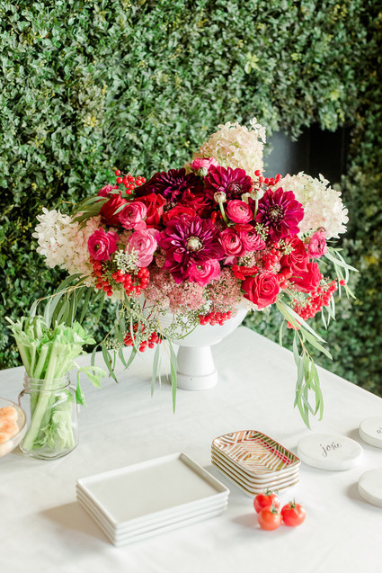 Red and pink florals