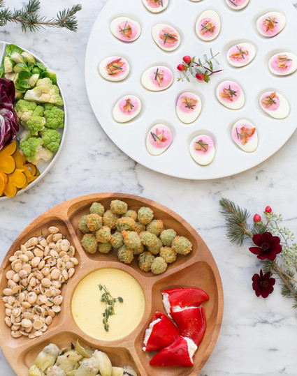 Retro holiday fondu party