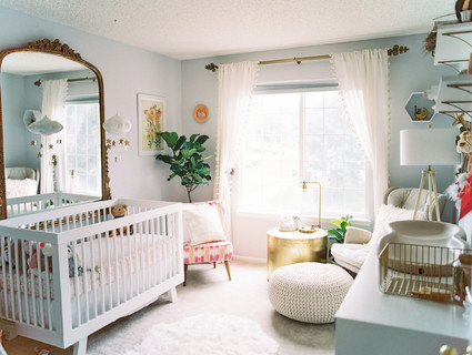 cozy feminine girl's nursery