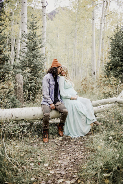 Boho rustic maternity photos