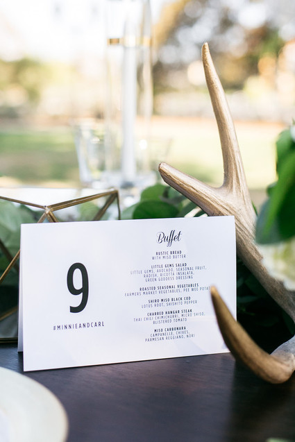 Modern table number