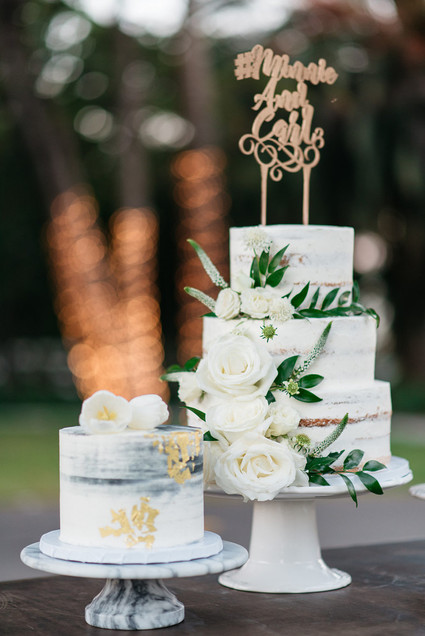 White wedding cake