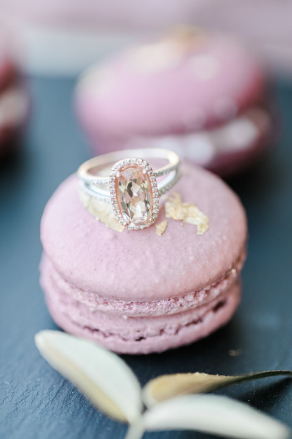 Gold leafed macaron