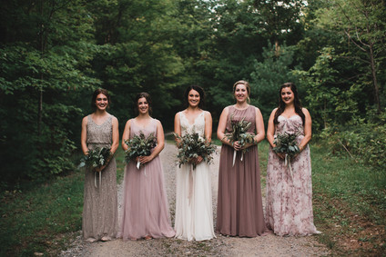 Blush bridesmaids