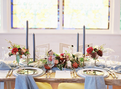 Blue and red wedding ideas