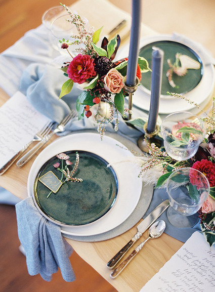 Blue and red wedding ideas