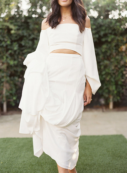 Two piece wedding dress