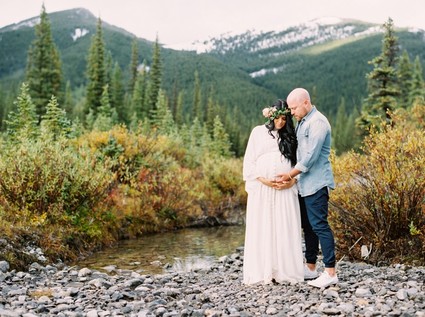Calgary Mountain maternity photos