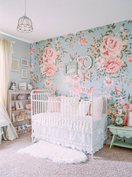 Floral shabby chic nursery