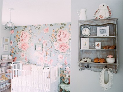 Floral shabby chic vintage nursery