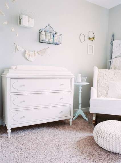 All white vintage nursery