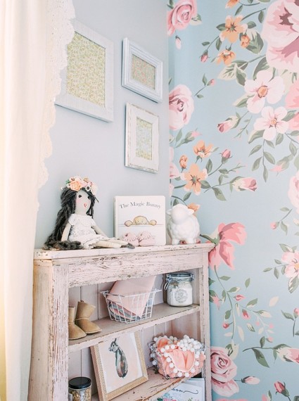 Floral shabby chic vintage nursery