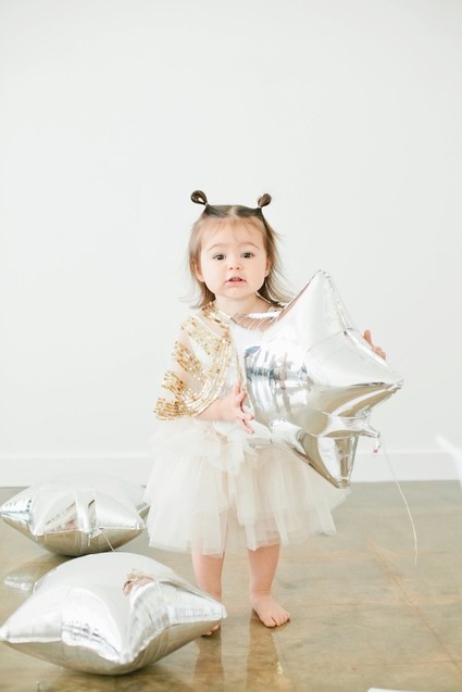 modern gold and white kids new years eve party