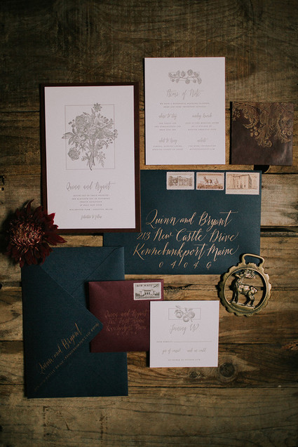 Winter wedding invitations
