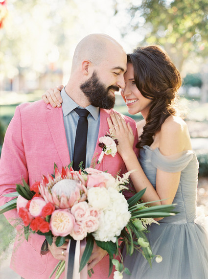 Pink and grey wedding inspiration