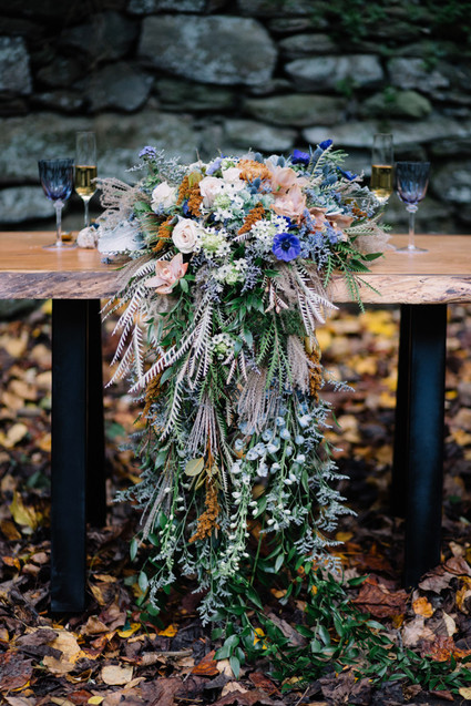 Bohemian wedding florals