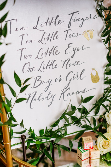 Elegant winter gender neutral baby shower