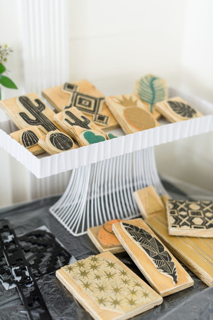 onesie making station stamps