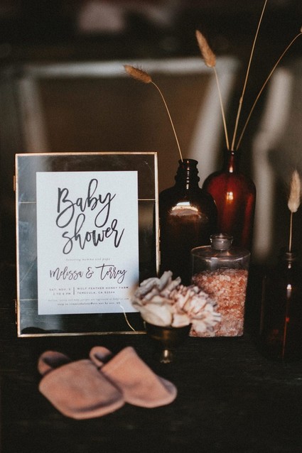 Rustic feminine baby shower