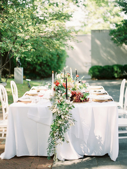 Garden wedding reception