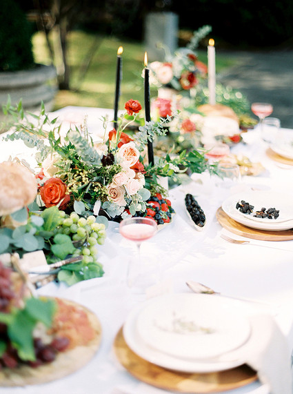 Garden wedding reception