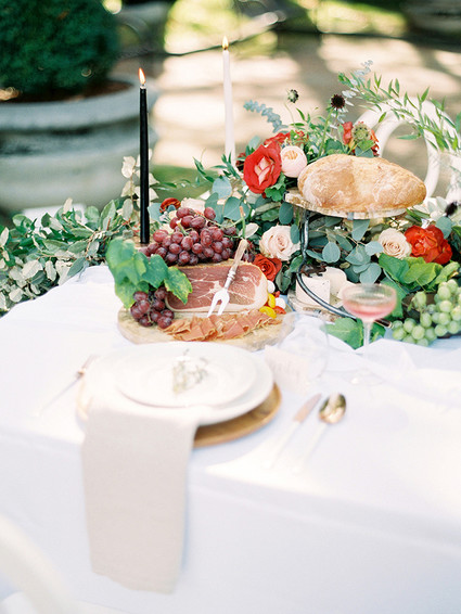 Garden wedding reception