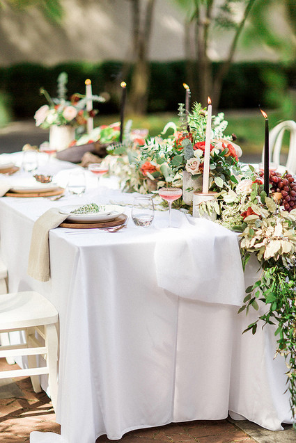 Garden wedding reception