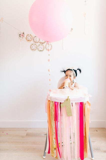 Ice cream and floral 1st birthday party