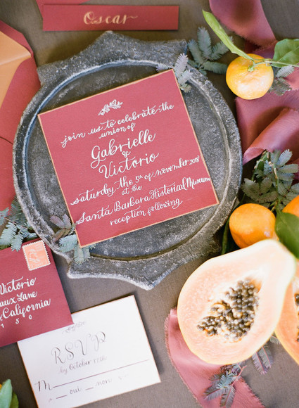 Tropical wedding invitations