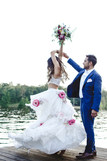 floral wedding gown