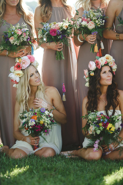bohemian bridesmaids Inspiration
