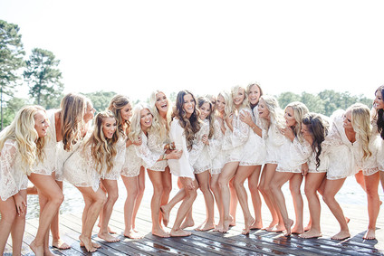 bridesmaids getting ready robes Inspiration
