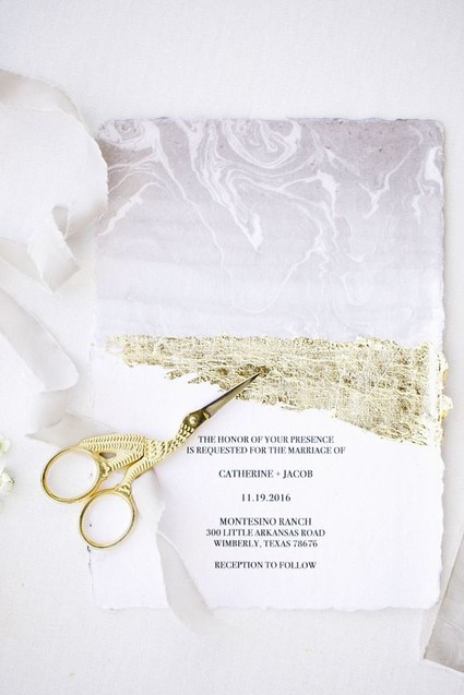 Marble wedding invitations