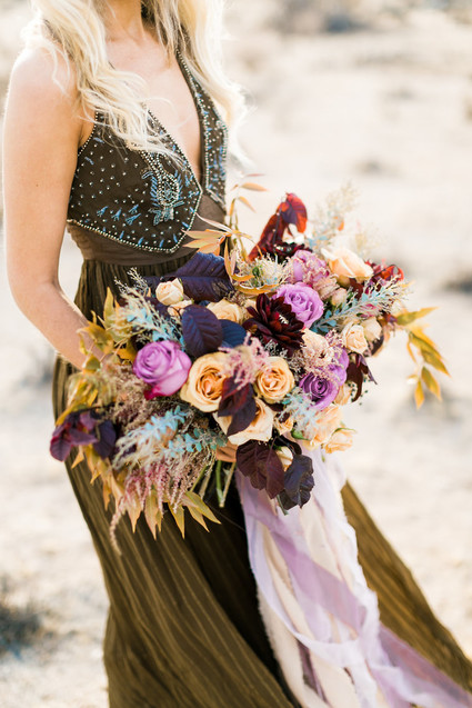 Purple and plum bridal bouquet