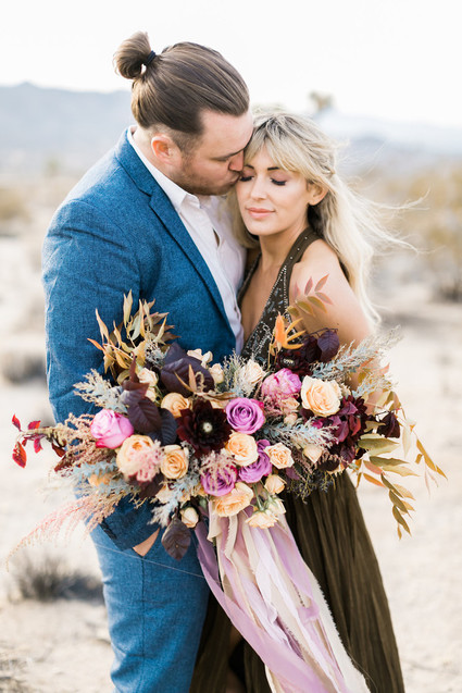 Purple and plum bridal bouquet