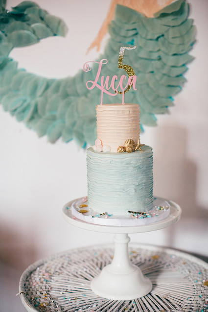 Mermaid 5th birthday party for Lucca Valentine