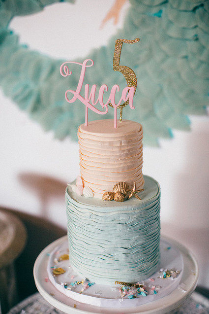 Mermaid 5th birthday party for Lucca Valentine