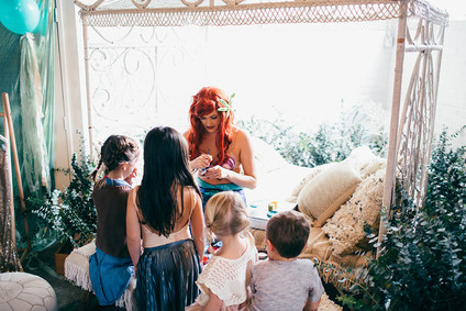 Mermaid 5th birthday party for Lucca Valentine