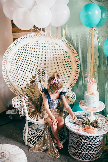 Mermaid 5th birthday party for Lucca Valentine