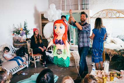 Mermaid 5th birthday party for Lucca Valentine