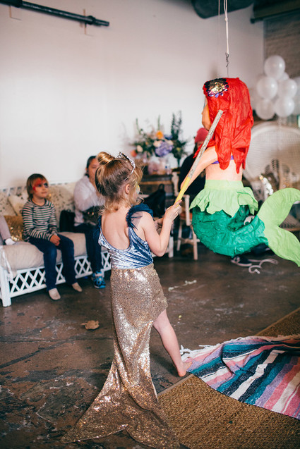 Mermaid 5th birthday party for Lucca Valentine