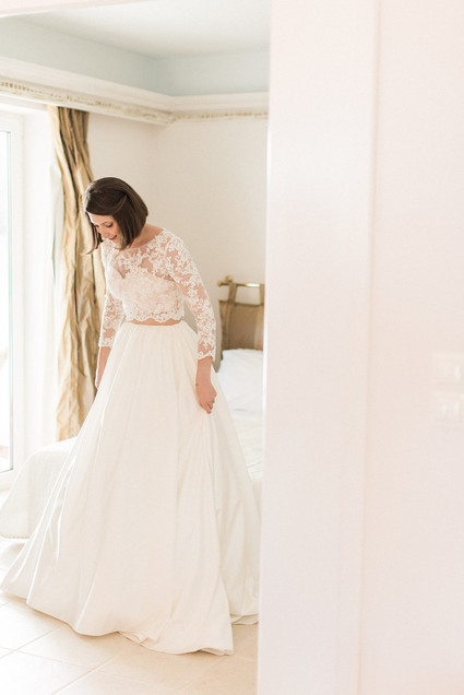 Two piece wedding dress