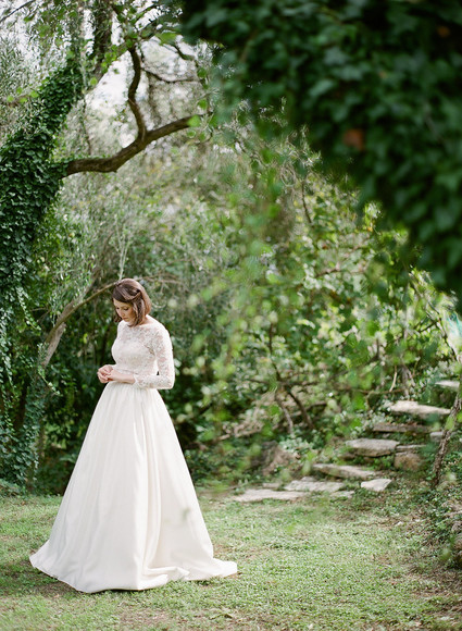Two piece wedding dress