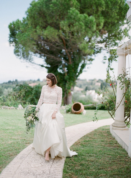 Two piece wedding dress