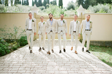 Tan groomsmen suites Inspiration