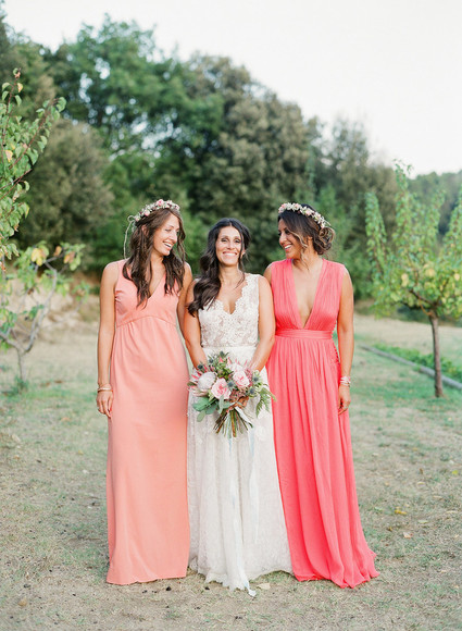 Coral bridesmaid dresses