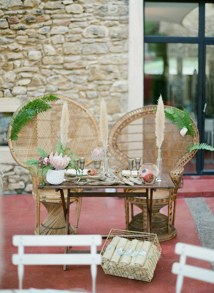 Bohemian wedding decor